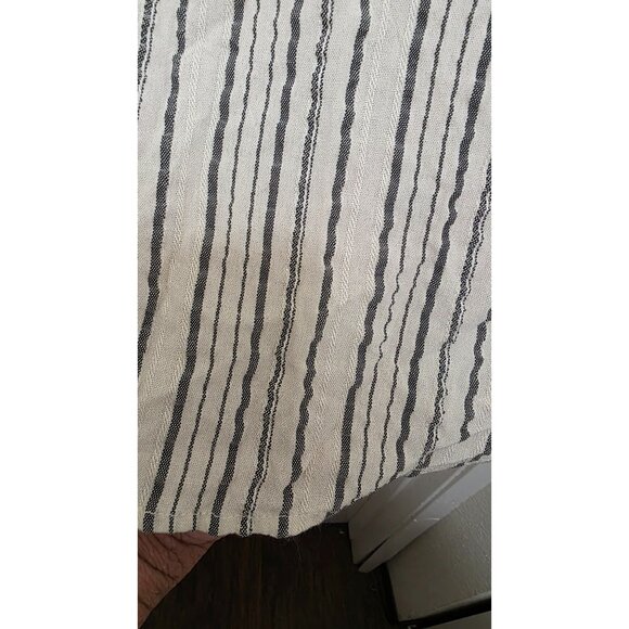 Free People Rhythm Of The Night Cream Striped Long-Sleeve Oversize Tunic Size S - Picture 6 of 8